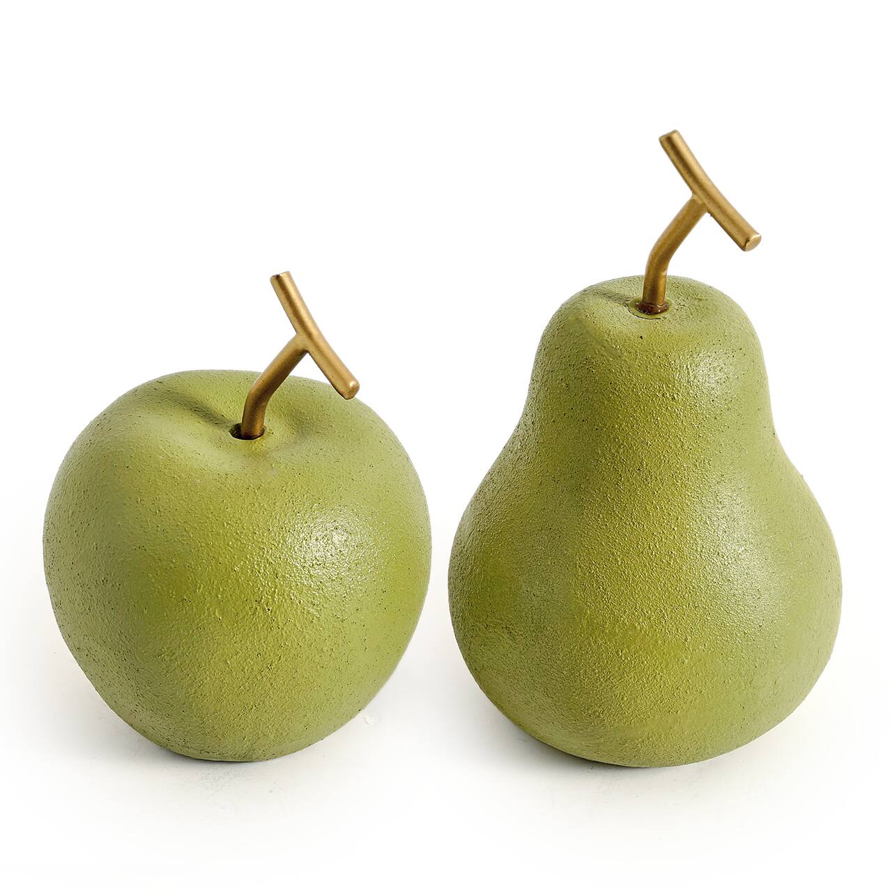 American Art Décor Green Fruit Tabletop Apple & Pear Set